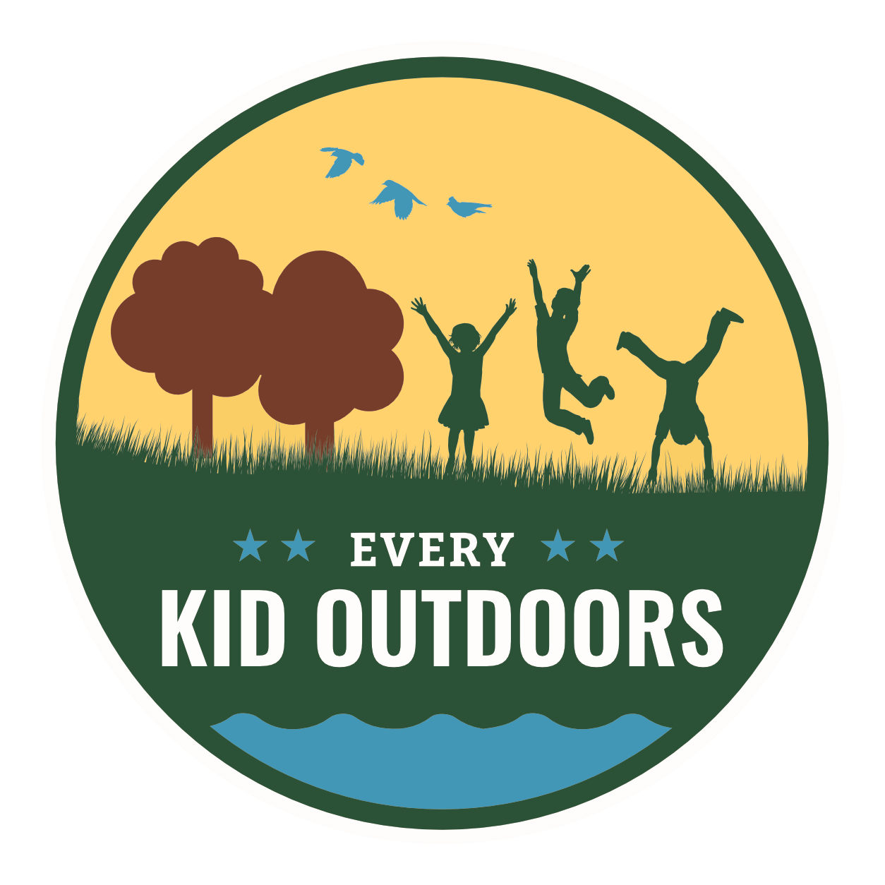 Every kid outdoors program logo for the 4th grade national park pass