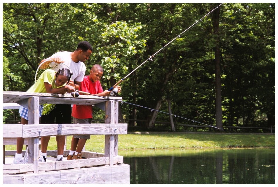 family fishing